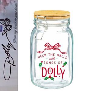 Dolly Parton Deck The Halls w/Songs Of Dolly Wood Clamp Jar